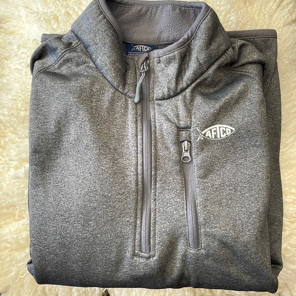 AFTCO Men’s 3/4 zip pullover EUC